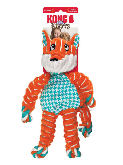 KONG Floppy Knots Fox Dog Toy Multi-Color 1ea/MD/LG