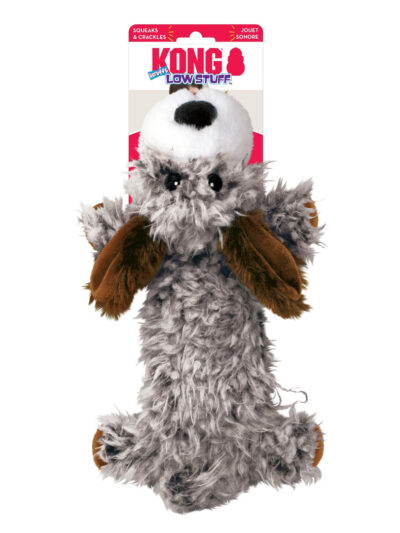 KONG Low Stuff Scruffs Plush Dog Toy Dark Brown 1ea/LG