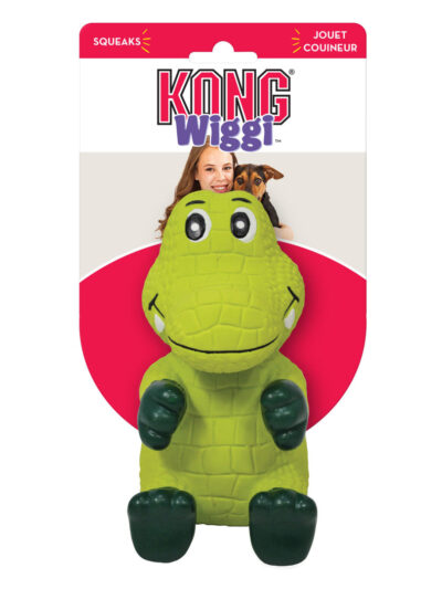 KONG Wiggi Alligator Dog Toy 1ea/SM