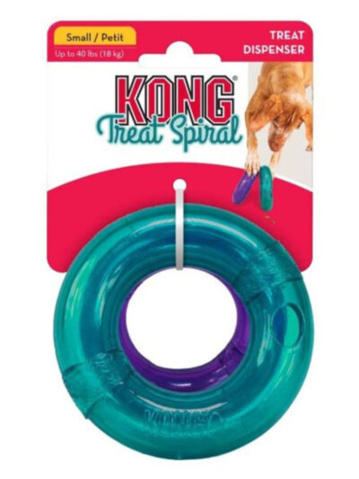KONG Treat Spiral Ring Treat Dispenser Dog Toy Assorted 1ea/SM