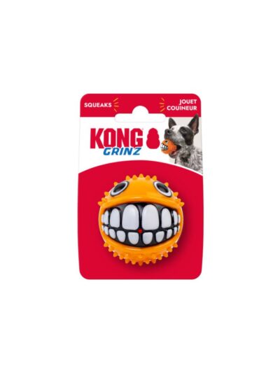 KONG Grinz Puffer Fish Dog Toy Orange, 1ea/SM