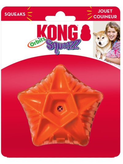 KONG Squeezz Orbitz Dog Toy Ball Assorted 1ea/MD/LG