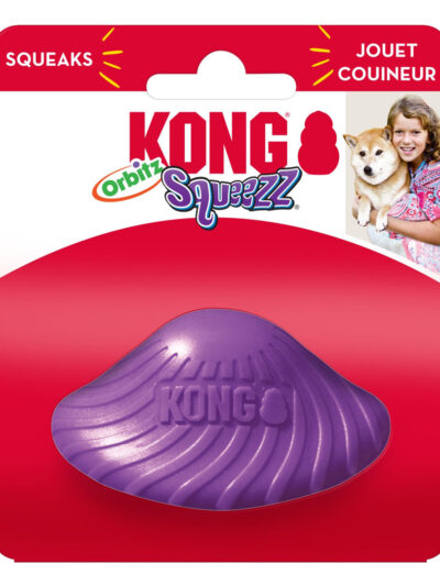 KONG Squeezz Orbitz Dog Toy Saucer Assorted 1ea/MD/LG