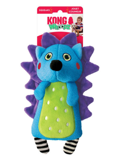 KONG Whoopz Hedgehog Dog Toy Blue 1ea/SM
