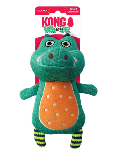 KONG Whoopz Gator Dog Toy Green 1ea/MD
