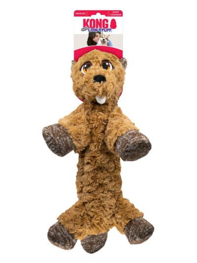 KONG Low Stuff Flopzie Beaver Dog Toy 1ea/MD