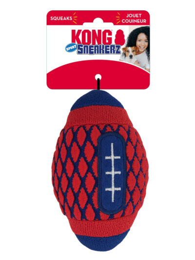 KONG Sneakerz Sport Football Dog Toy 1ea/MD
