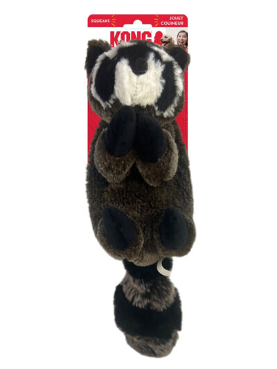KONG Wild Low Stuff Creatures Dog Toy Raccoon 1ea/MD