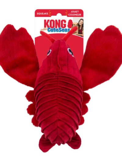 KONG Cuteseas Rufflez Dog Toy Lobster SM/MD