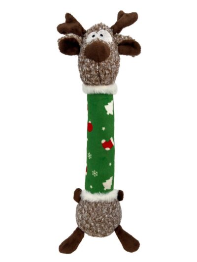 KONG Holiday Shakers Luvs Reindeer Dog Toy Green, 1ea/MD