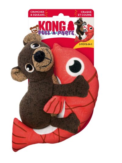 KONG Pull-A-Partz Pals Dog Toy Bear, MD (2 pack)
