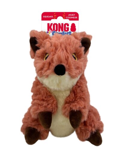 KONG Comfort Tykes Dog Toy Fox, SM (2pack)
