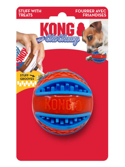 KONG ChiChewy Zippz Dog Toy Ball 1ea/LG