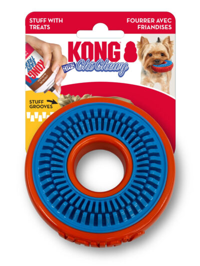 KONG ChiChewy Zippz Dog Toy Ring 1ea/SM
