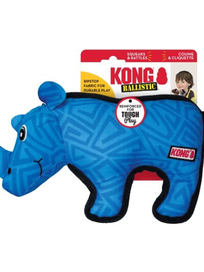 KONG Ballistic Dog Toy Rhino, MD/LG (2 pack)