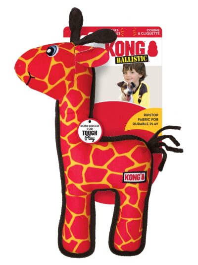 KONG Ballistic Dog Toy Giraffe, MD/LG (2 pack)