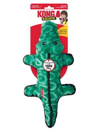 KONG Ballistic Dog Toy Alligator, MD/LG (2 pack)