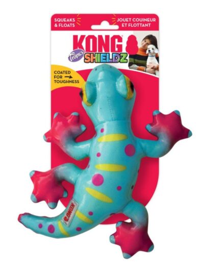 KONG Shieldz Tropics Dog Toy Gecko Green 1ea/MD