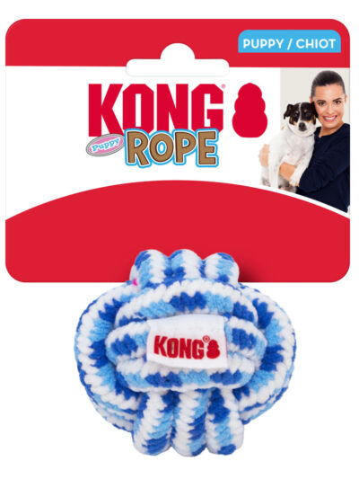KONG Rope Puppy Toy Ball Assorted 1ea/SM
