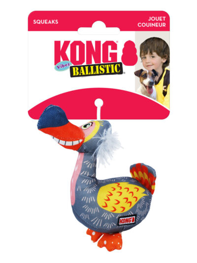KONG Ballistic Vibez Birds Dog Toy Assorted 1ea/XS