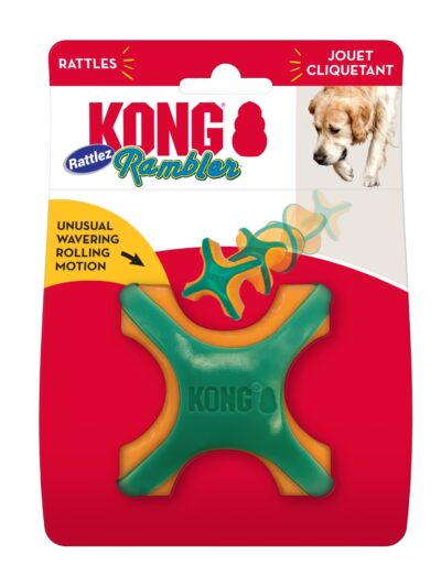 KONG Rambler Rattlez Dog Toy X-Ball, LG (2 pack)
