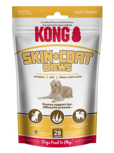 KONG Skin & Coat Soft Chews Dog Treats 1ea/28Pc