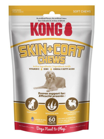 KONG Skin & Coat Soft Chews Dog Treats 1ea/60Pc