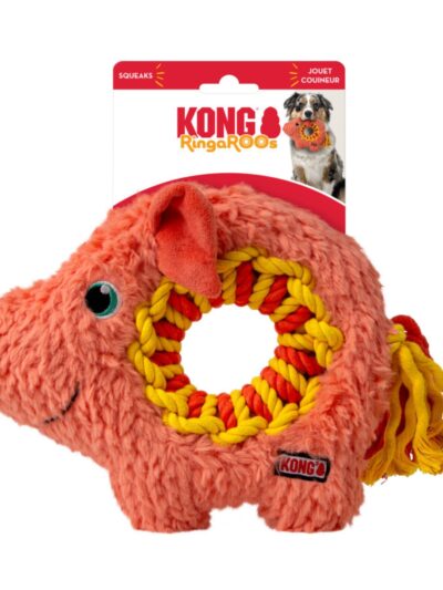 KONG Ringaroos Dog Toy Pig, 1ea/MD