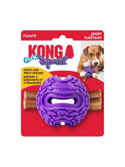 KONG Squeezz Flex Ball Dog Toy 1ea/SM/MD