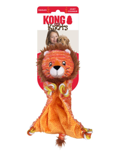KONG Knots Flatz Dog Toy Lion 1ea/SM/MD