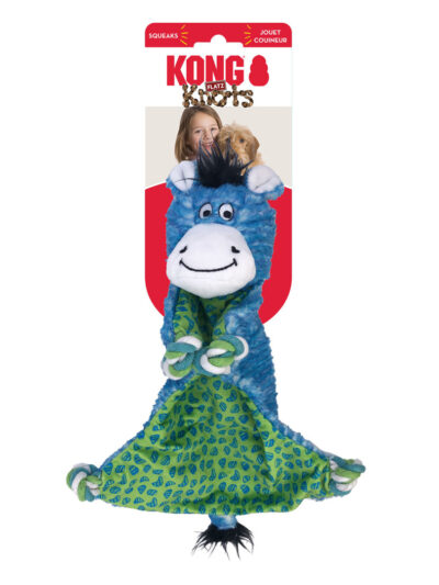 KONG Knots Flatz Dog Toy Zebra 1ea/MD/LG