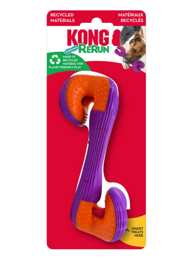 KONG Rerun Whoosh Bone Dog Toy Assorted 1ea/SM/MD