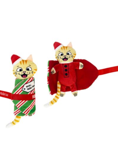 KONG Holiday Pull-A-Partz Cat Toy Present Mouse, 1ea/One Size