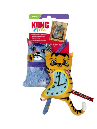 KONG Artz Catnip Cat Toy Salvador PawLi Whiskers van Gogh, 1ea/2 pk