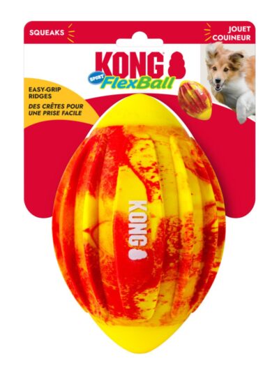 KONG Flexball Sport Football Dog Toy 1ea/MD