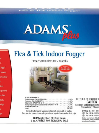 Adams Plus Flea Tick Indoor Fogger 1ea/3 pk, 3 oz