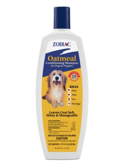 Zodiac Oatmeal Conditioning Shampoo for Dogs  Puppies 1ea/18 oz