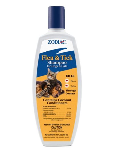Zodiac Flea and Tick Shampoo for Dogs and Cats 1ea/12 oz