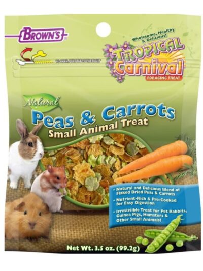 Tropical Carnival Natural Small Animal Treat Peas/Carrots 3.5oz.