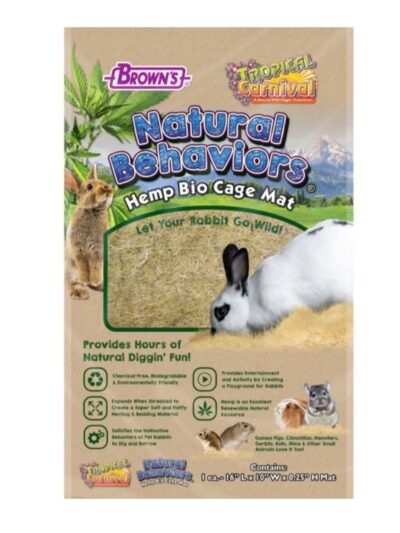 Tropical Carnival Nat Behaviors Hemp Bio Cage Mat 17.25 x 10.5 in.