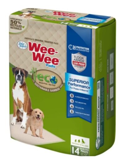 Four Paws WeeWee Superior Performance Eco Bamboo Dog Pee Pads 1ea/22 in X 23 in 14 ct