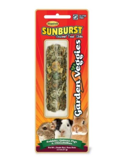 Higgins Sunburst Small Animal Treat Stick Garden Veggies 2.5oz.