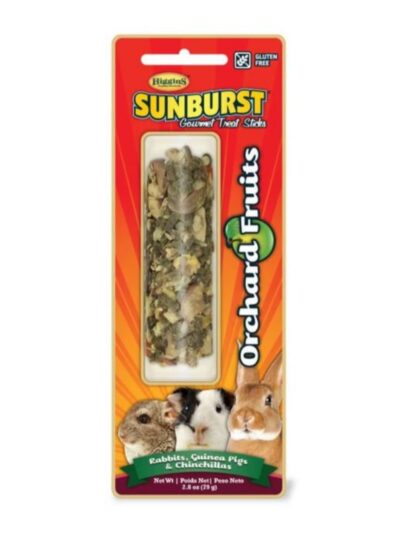 Higgins Sunburst Small Animal Treat Stick Orchard Fruits 2.8oz.