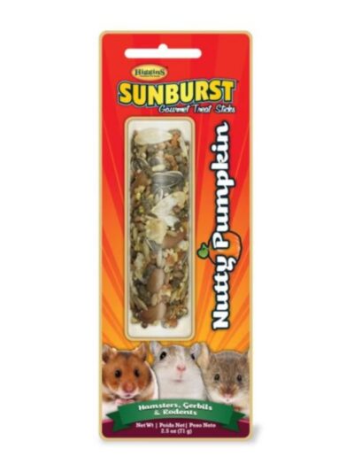 Higgins Sunburst Small Animal Treat Stick Nutty Pumpkin 2.5oz.