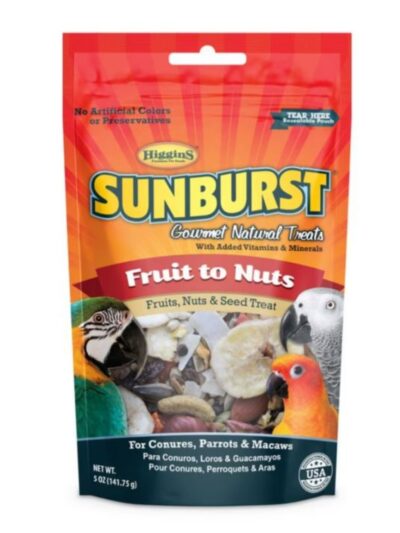 Sunburst Gourmet Natural Avian Treat Fruit To Nuts 5oz.