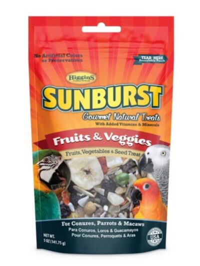 Sunburst Gourmet Natural Large Avian Treat Fruits/Veggies 5oz.