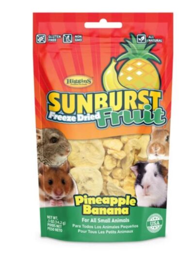 Higgins Sunburst Freeze Dried Fruit Small Animal Treat Pineapple/Banana .5oz.