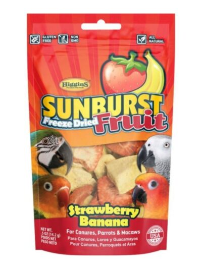 Sunburst Freeze Dried Fruit Avian Treat Strawberry/Banana .5oz.