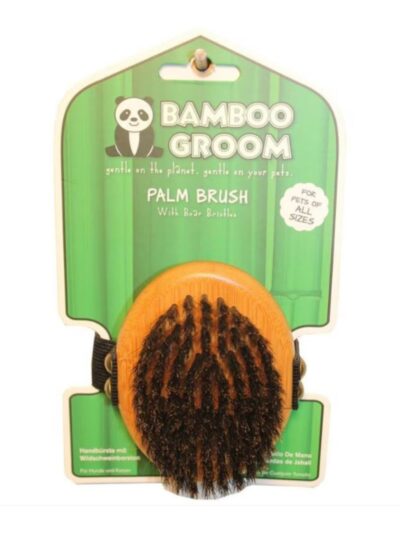 Bamboo Groom Palm Boar Bristle Brush