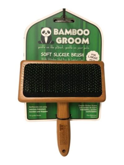 Bamboo Groom Soft Slicker Brush Large